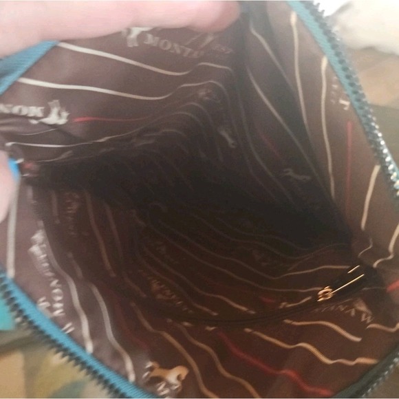 Montana West Teal Pebbled Faux Leather Crossbody Bag –  Gold Rivet Detail - Picture 4 of 4